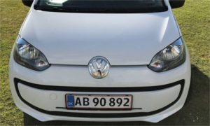 brugt bil vw up nummerplade