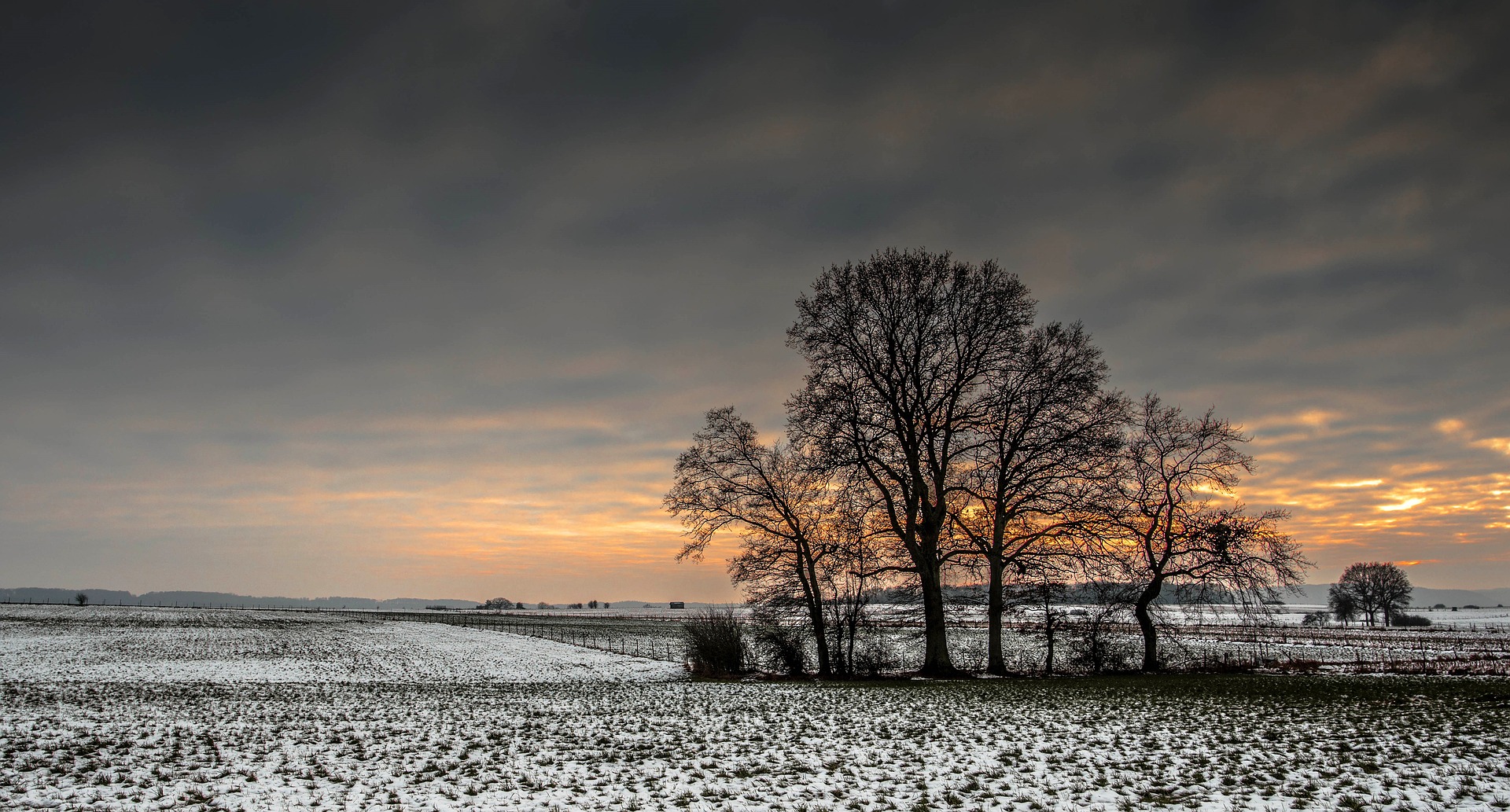 vinter vintertid mark solnedgang