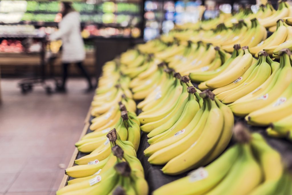 bananer shopping grønt frugt